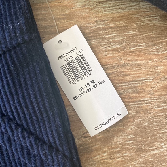 Navy Corduroy Coveralls - Picture 3 of 3